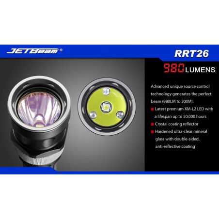 JETBEAM RRT26 latarka CREE XM-L2 PREMIUM LED 980 Lum RGB LED