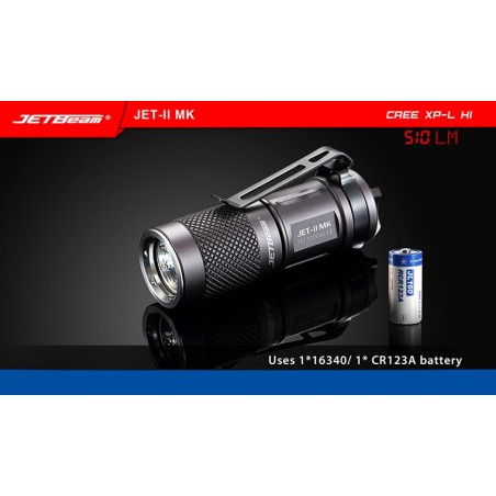 JETBEAM/NITEYE JET-II MK latarka mini Cree XP-L HI 510 lum 1x16340/CR123A