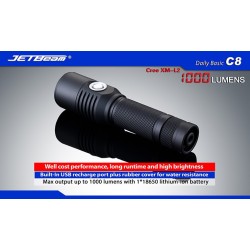 Latarka JETBEAM C8 Cree XM-L2 z USB 1000 lumenów 